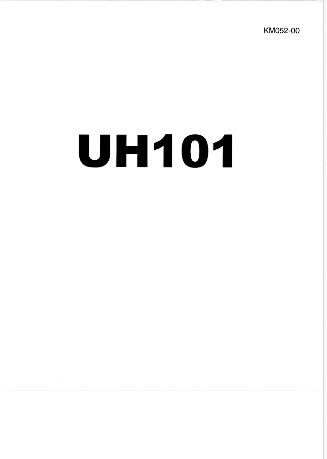 UH101 Service Manual