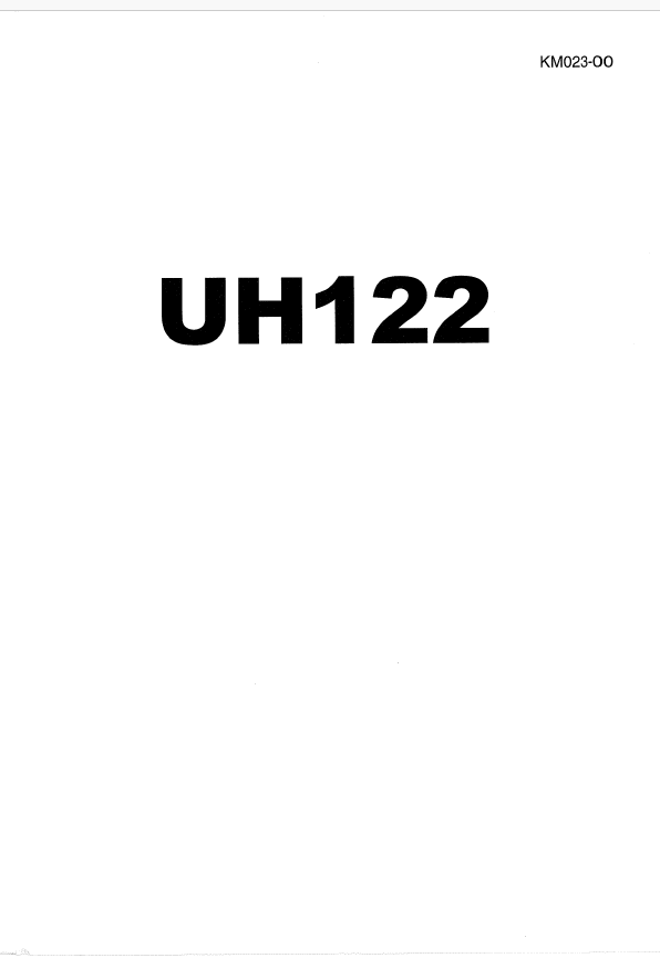 UH122 Service manual
