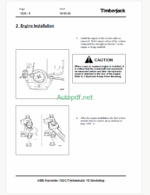 Timberjack 608S Harvester 762C - Timbermatic 10 Workshop Manual (SN 10BA1267 and UP)