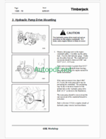 Timberjack 608L Feller Buncher Workshop Manual (SN 10BA1017 and UP)