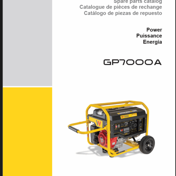 Wacker Neuson GP7000A Power Parts Manual
