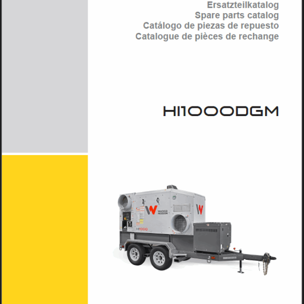 Wacker Neuson HI1000DGM Heating Parts Manual