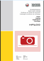 Wacker Neuson HIF600 Heating Parts Manual