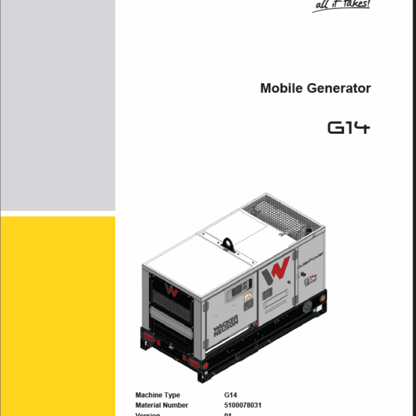Wacker Neuson G14 Mobile Generator Parts Manual