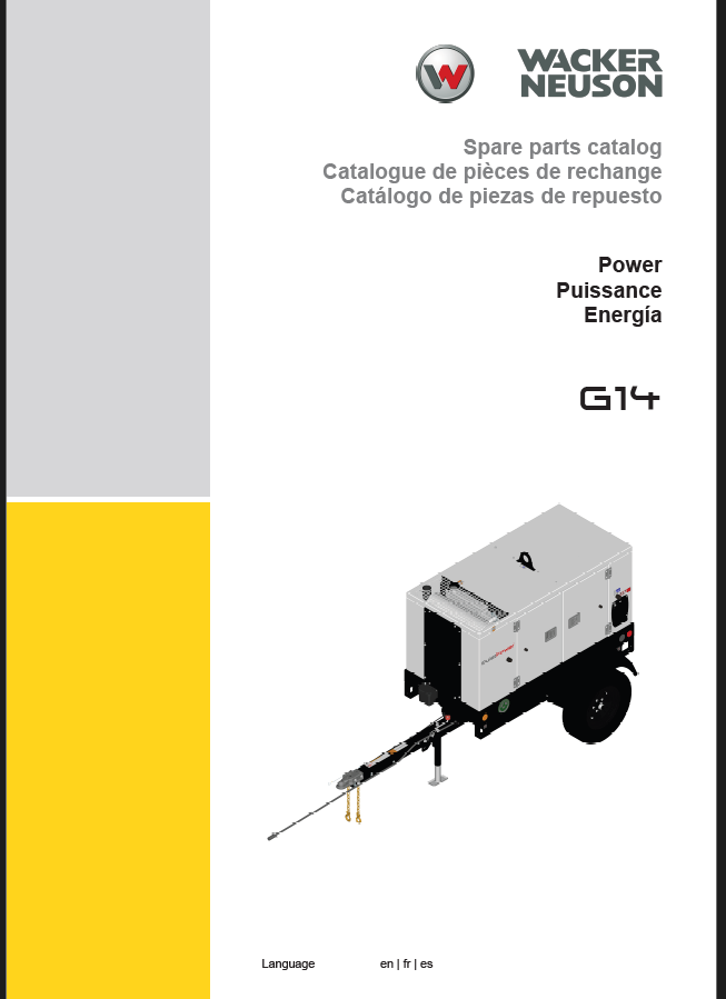 Wacker Neuson G14 Power Parts Manual