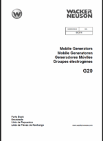 Wacker Neuson G20 Mobile Generators Parts Manual