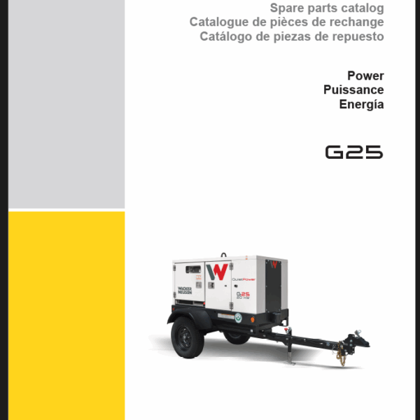 Wacker Neuson G25 Power Parts Manual