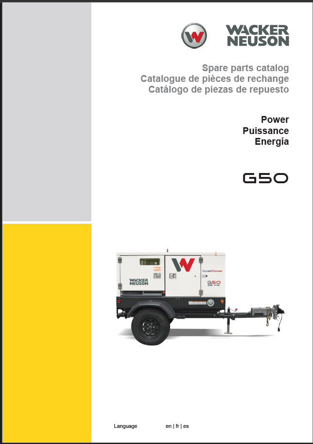 Wacker Neuson G50 Power Parts Manual
