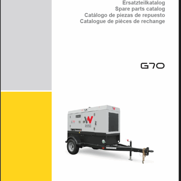 Wacker Neuson G70 Power Parts Manual
