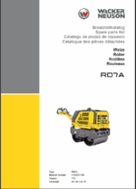 Wacker Neuson RD7A Roller Parts Manual