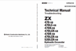 ZX470-5B,ZX470LC-5B,ZX470H-5B,ZX470LCH-5B,ZX470R-5B,ZX470LCR-5B,ZX520LCH-5B Technical Manual Troubleshooting