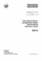 Wacker Neuson RD7A Walk-Behind Rollers Parts Manual