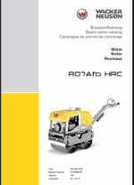 Wacker Neuson RD7Afb HRC Roller Parts Manual