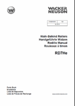 Wacker Neuson RD7He Walk-Behind Rollers Parts Manual