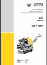 Wacker Neuson RD7Heh Roller Parts Manual
