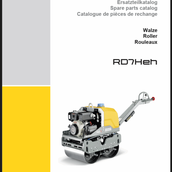 Wacker Neuson RD7Heh Roller Parts Manual