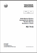vWacker Neuson RD7H-S Walk-Behind Rollers Parts Manual