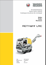 Wacker Neuson RD7Yehf LRC Roller Parts Manual