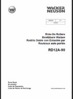 Wacker Neuson RD12-90 Ride-On Rollers Parts Manual