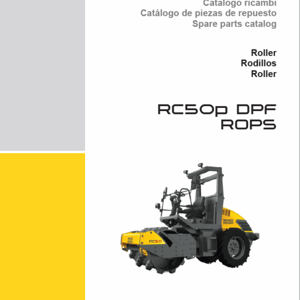 Wacker Neuson RC50p DPFR OPS Roller Parts Manual