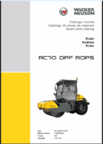 Wacker Neuson RC70 DPF ROPS Roller Parts Manual