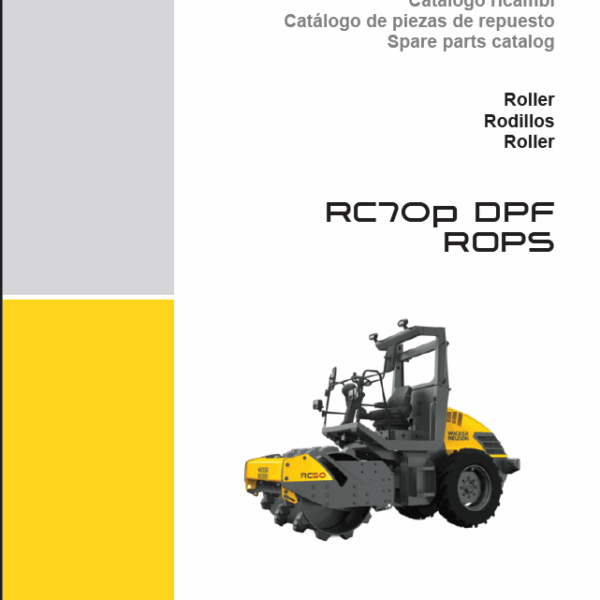 Wacker Neuson RC70p DPF ROPS Roller Parts Manual