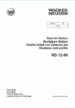Wacker Neuson RD 12-90 Ride-On Rollers Parts Manual