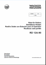 Wacker Neuson RD 12A-90 Ride-On Rollers Parts Manual
