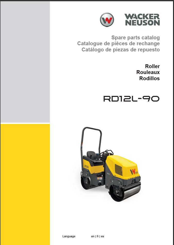Wacker Neuson RD12L-90 Roller Parts Manual