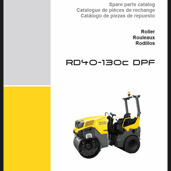 Wacker Neuson RD40-130c DPF Roller Parts Manual