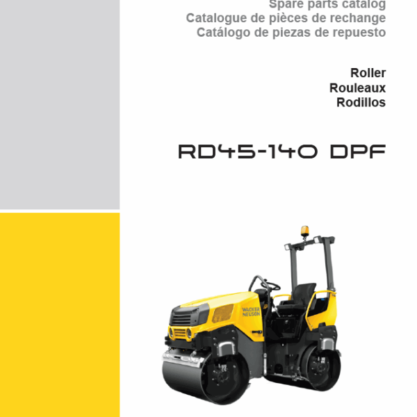 Wacker Neuson RD45-140 DPF Roller Parts Manual