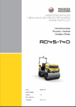 Wacker Neuson RD45-140 Vibration Roller Parts Manual