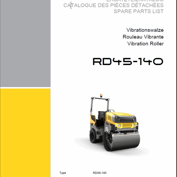 Wacker Neuson RD45-140 Vibration Roller Parts Manual