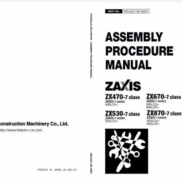 ZX470-7, ZX530-7, ZX670-7, ZX870-7 series ASSEMBLY PROCEDURE MANUAL