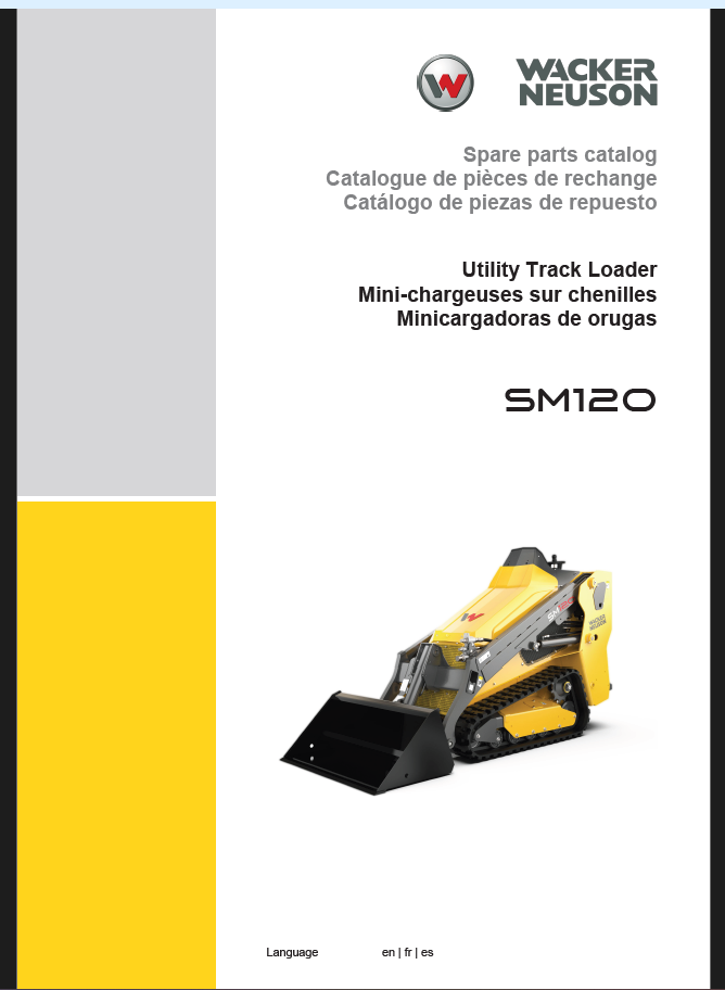 Wacker Neuson SM120 Utility Track Loader Parts Manual