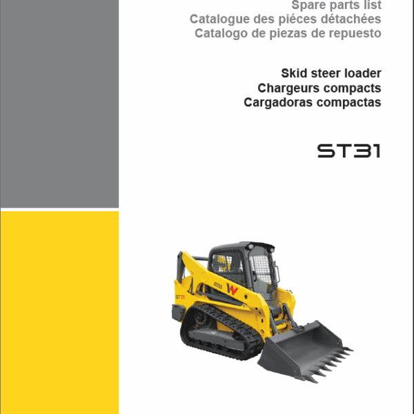 Wacker Neuson ST31 Skid Steer Loader Parts Manual