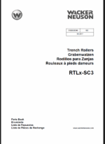 Wacker Neuson RTLx-SC3 Trench Roller Parts Manual