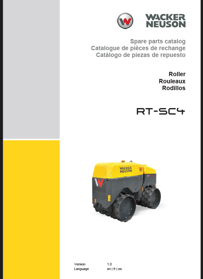 Wacker Neuson RT-SC4 Roller Parts Manual