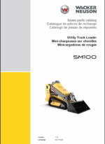 Wacker Neuson SM100 Utility Track Loader Parts Manual