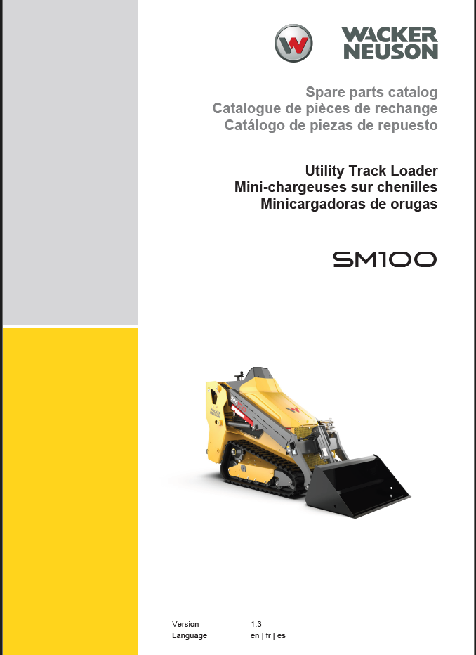 Wacker Neuson SM100 Utility Track Loader Parts Manual