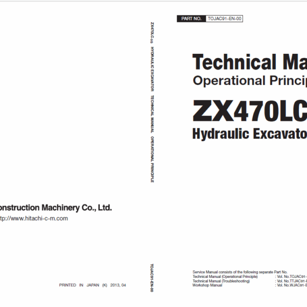 ZX470LC-5G Technical Manual Operational Principle