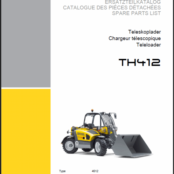 Wacker Neuson TH412 Telescope Loader Parts Manual