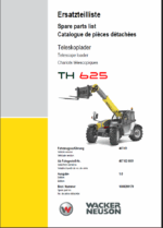 Wacker Neuson TH625 Telescope Loader Parts Manual
