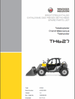 Wacker Neuson TH627 Telehandler Parts Manual