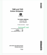 John Deere 7440 and 7445 Cotton Strippers Technical Manual (TM1282)