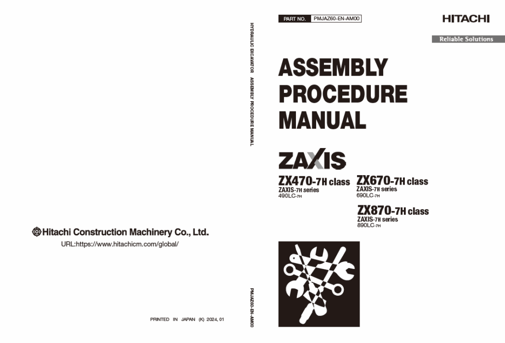 ZX490LC-7H ZX690LC-7H ZX890LC-7H ASSEMBLY PROCEDURE MANUAL