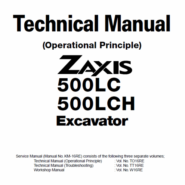 ZX500LC,ZX500LCH Technical manual (Operational Principle)