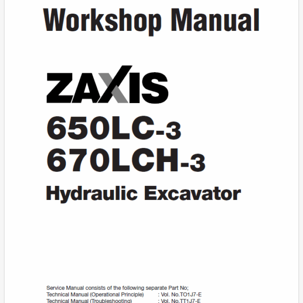 ZX650LC-3,ZX670LCH-3 Workshop manual
