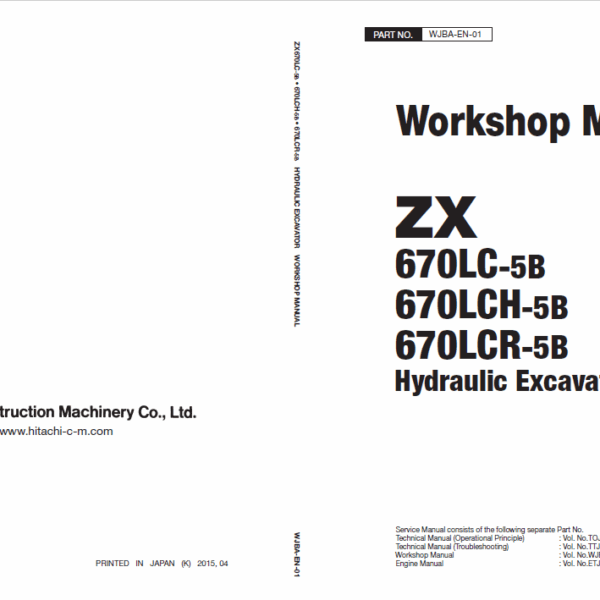 ZX670LC-5B, ZX670LCH-5B, ZX670LCR-5B Workshop Manual