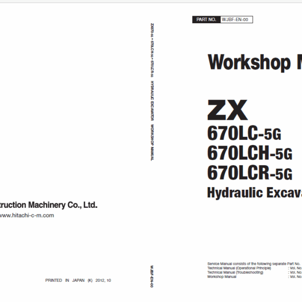 ZX670LC-5G,ZX670LCH-5G,ZX670LCR-5G Workshop Manual